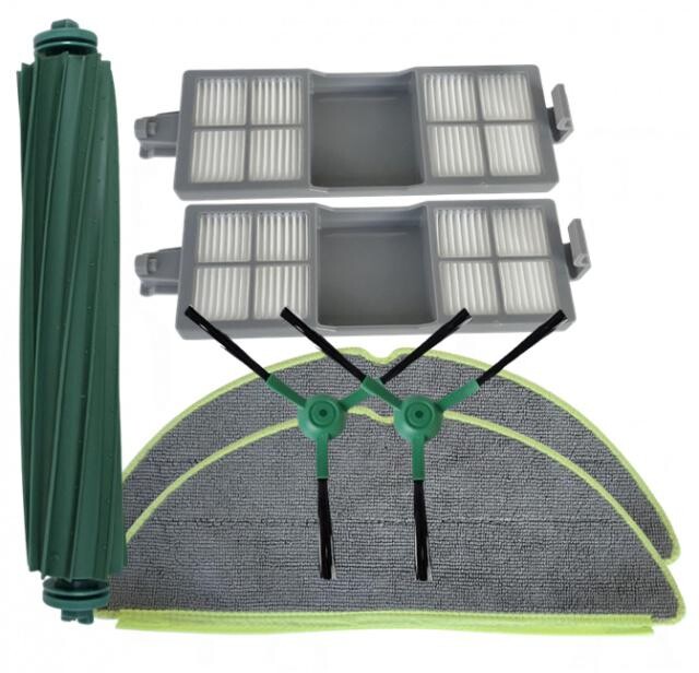 7ks HEPA filtry, kartáče a mopy pro iRobot Roomba Combo 205 DustCompactor sada