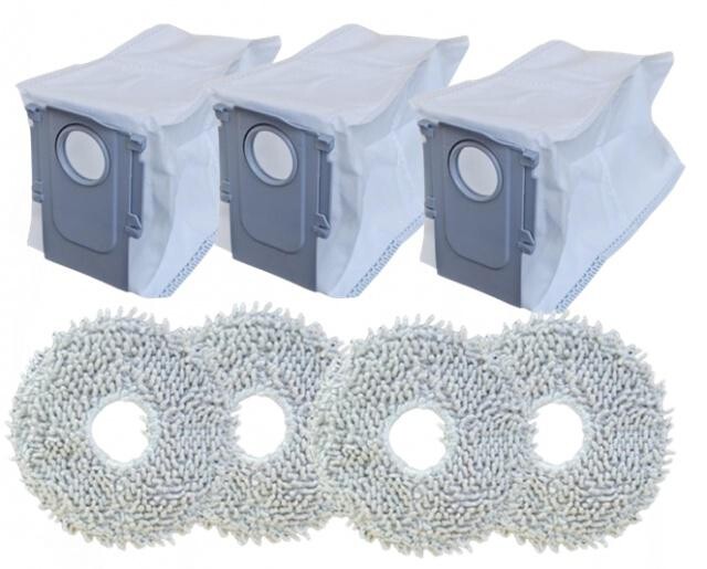 Mopy a sáčky pro ROBOROCK QRevo Curv / Edge / 5AE/ Saros sada 4+3ks