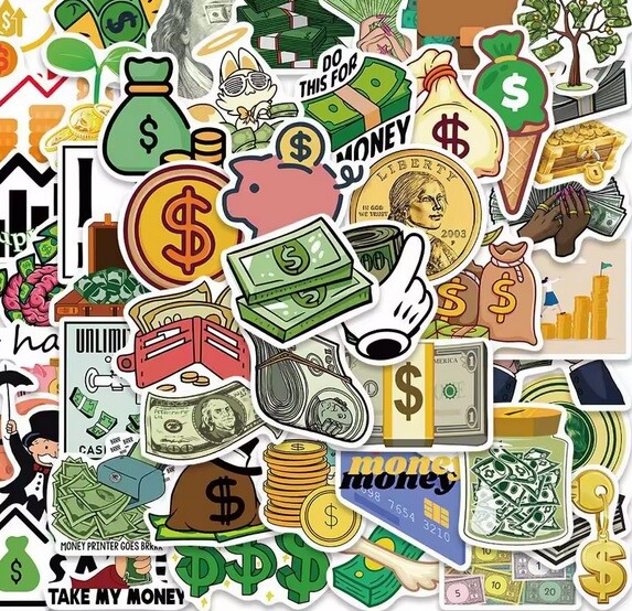 Samolepky peníze