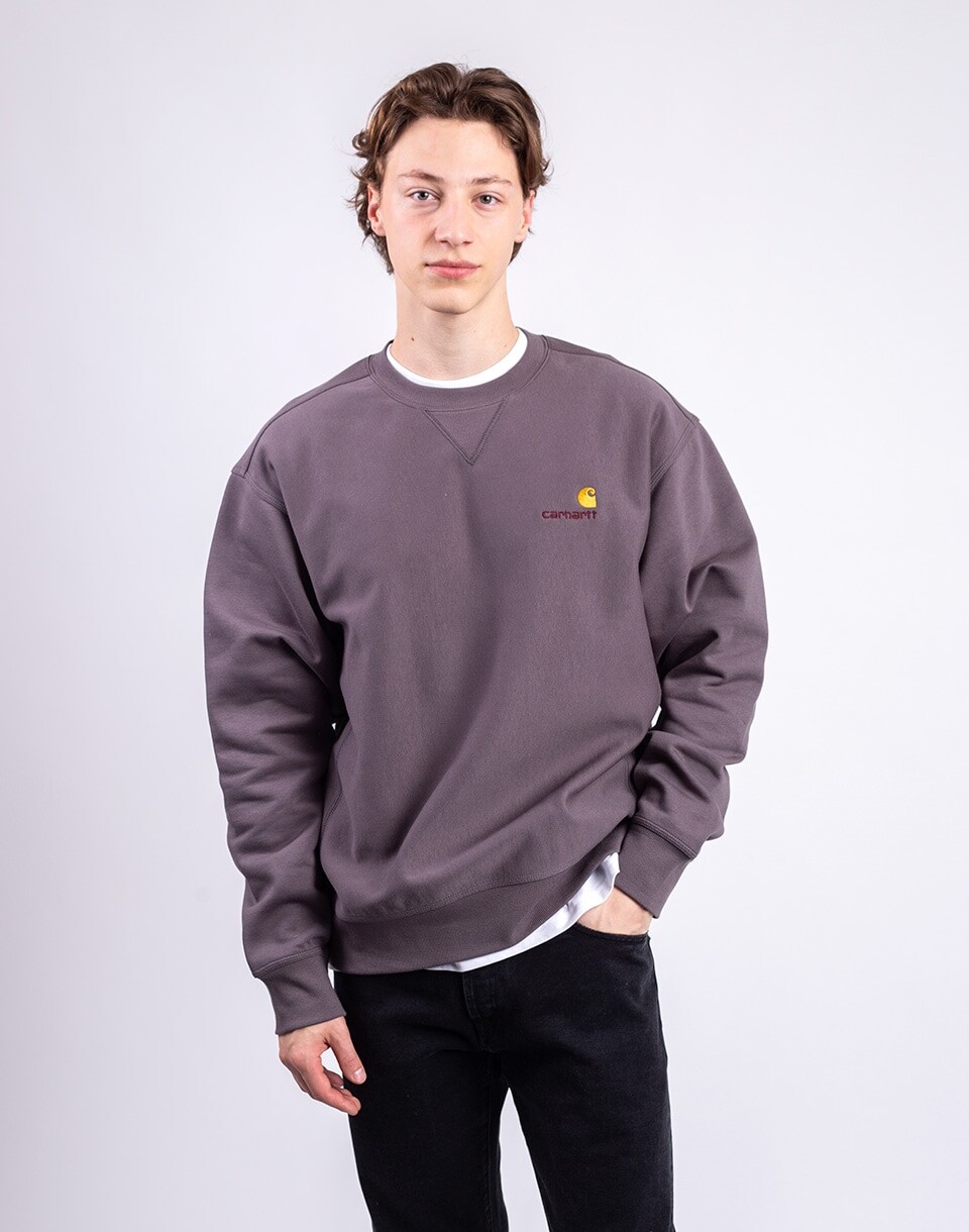 Carhartt WIP American Script Sweat Porphyry S