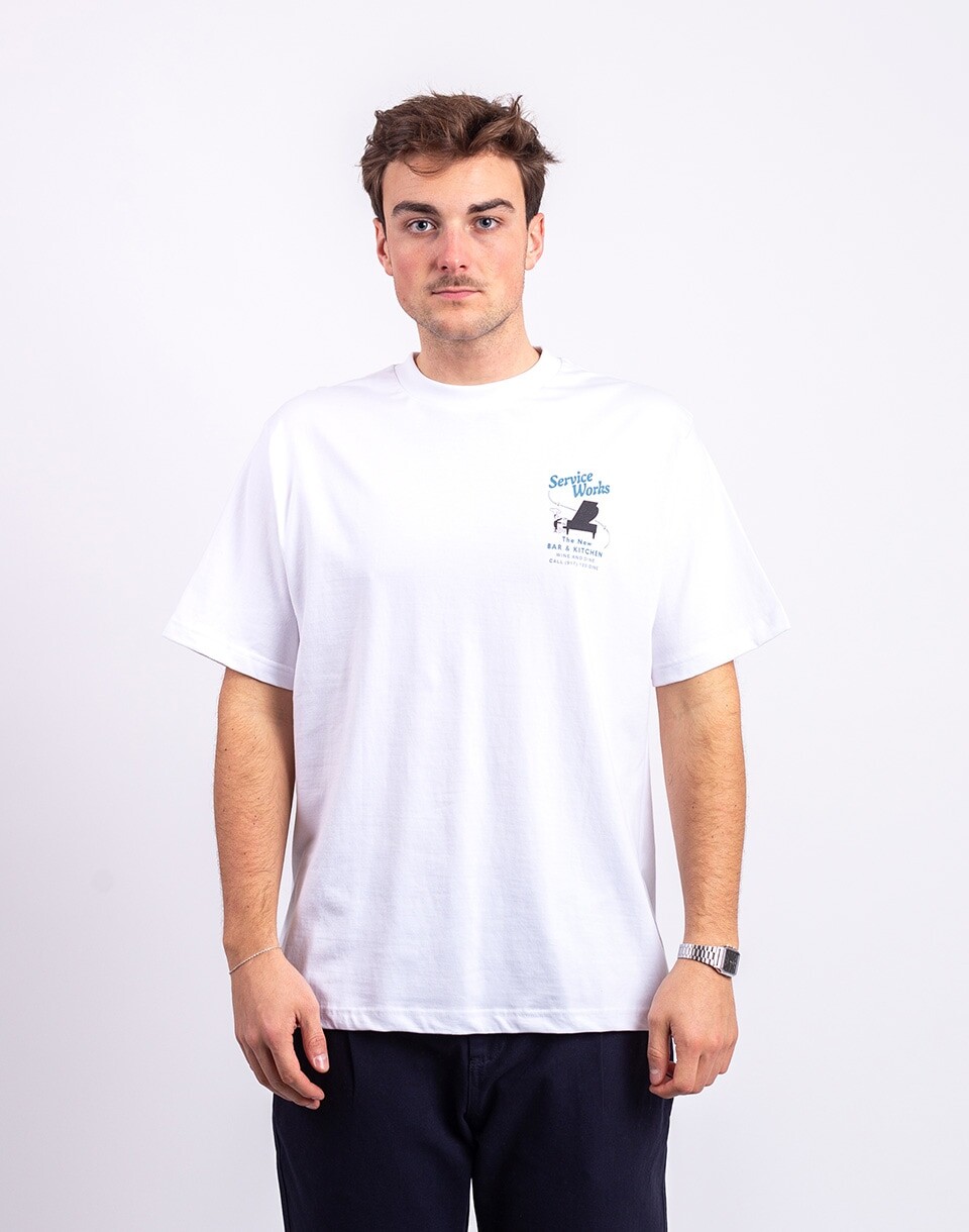 Service Works Bar & Kitchen Tee WHITE M