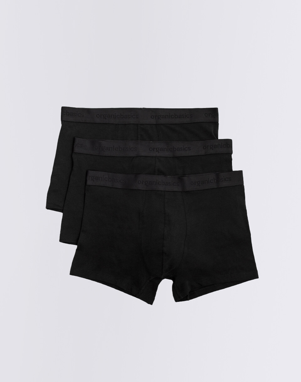 Organic Basics Core Boxers 3-Pack Black / Black / Black M