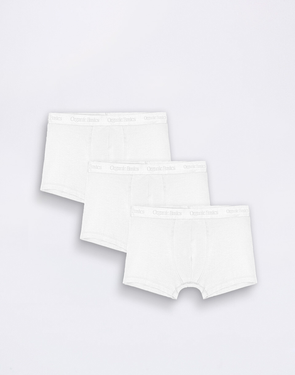 Organic Basics Core Trunks 3-Pack White / White / White M