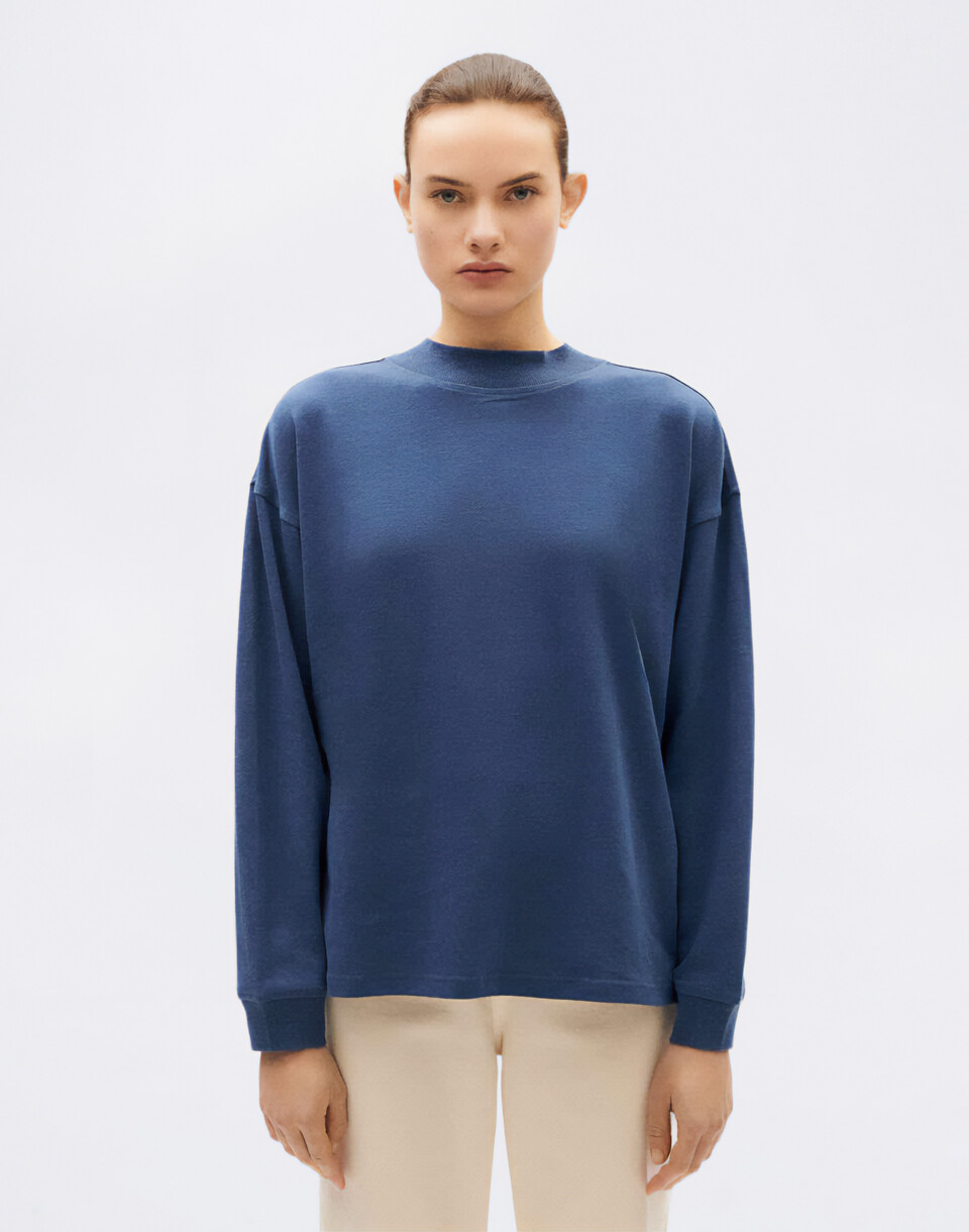 Thinking MU Dark Heritage Hemp Freire T-Shirt BLUE XS