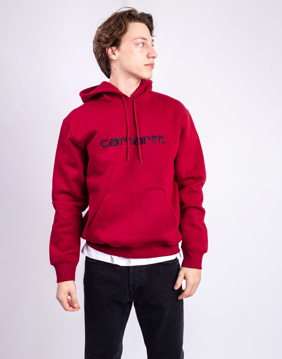 Carhartt WIP Hooded Carhartt Sweat Scarlet/Graphite S