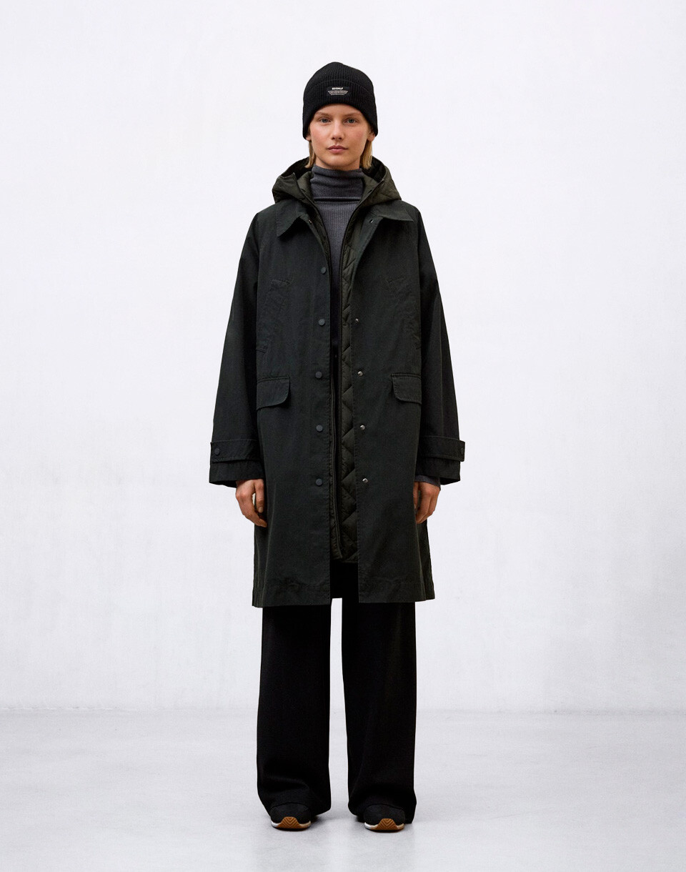 ECOALF Hyden Coat Woman DARK BEETLE XS