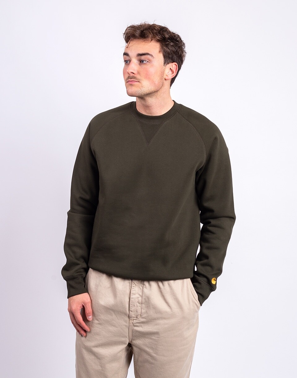 Carhartt WIP Chase Sweat Olive/Gold S