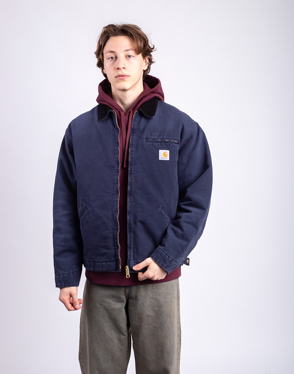 Carhartt WIP OG Detroit Jacket Dark Navy/Black stone canvas M