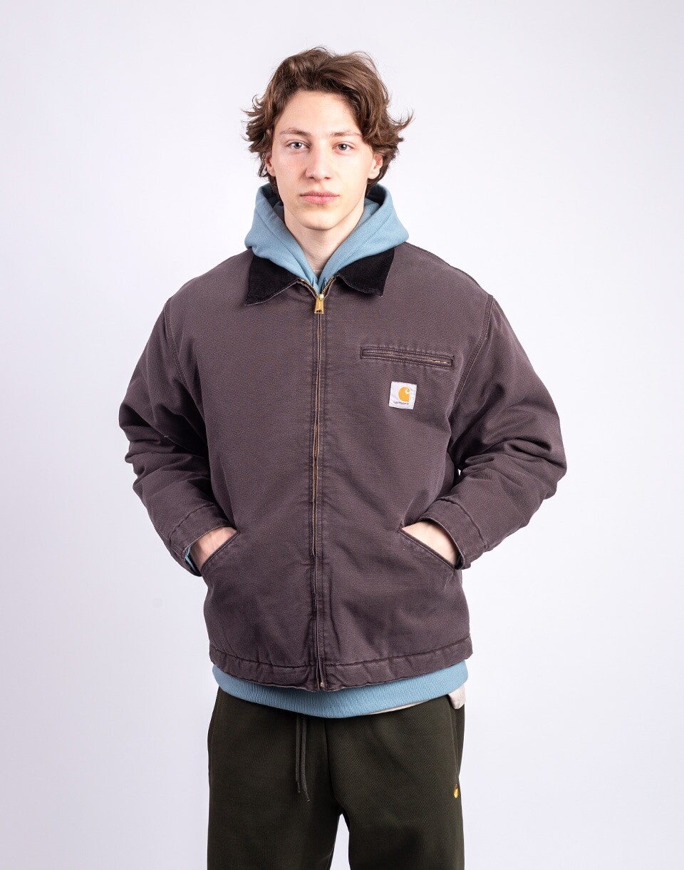 Carhartt WIP OG Detroit Jacket Tobacco/Black stone canvas M