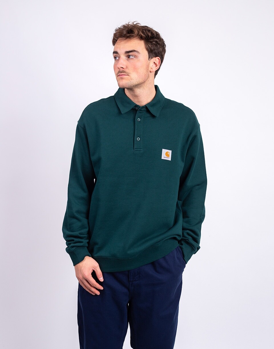 Carhartt WIP Polo Sweat Dark Fir M
