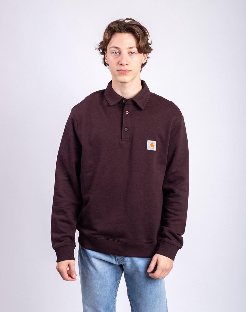 Carhartt WIP Polo Sweat Palisander S