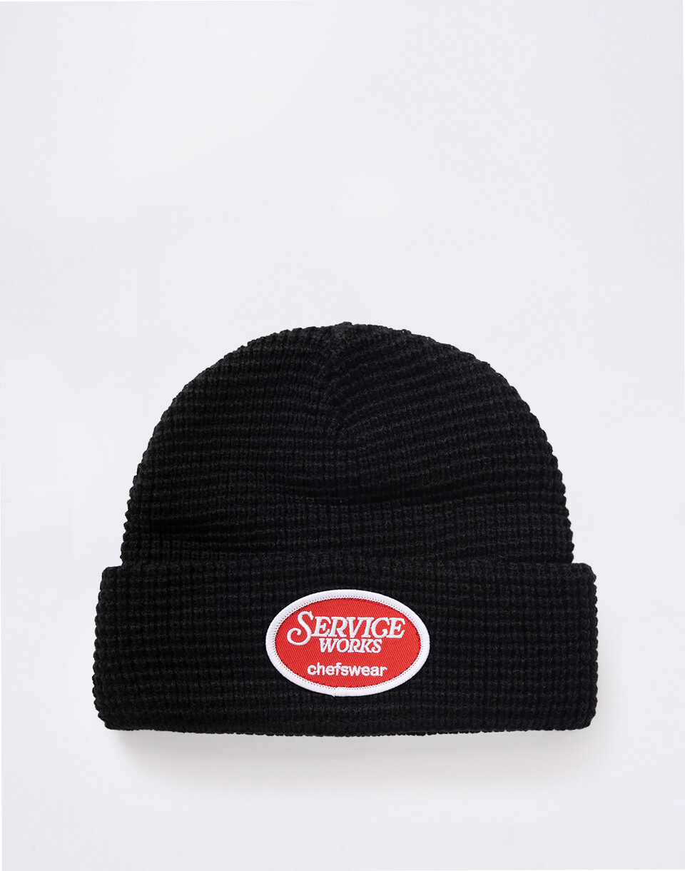Service Works Waffle Patch Beanie BLACK