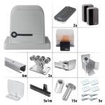 Nice Robus 400 BD KCE 7.0Z – sestava pojezdu, pohonu a příslušenství, pro posuvnou bránu do průjezdu 4,2 m a 400 kg, pozinkovaný profil