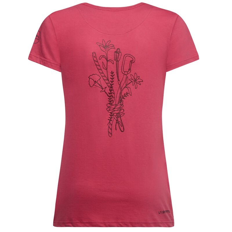 La Sportiva Climb Flower T-Shirt W XS Rosebay