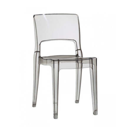 Scab Celoplastová židle ISY - transparentní kouřová