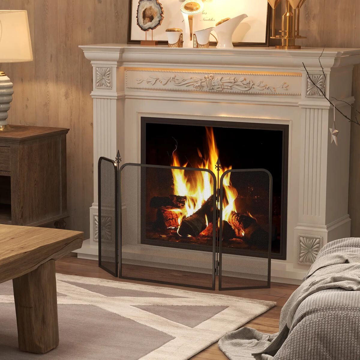 HOMCOM Zábrana ke krbu