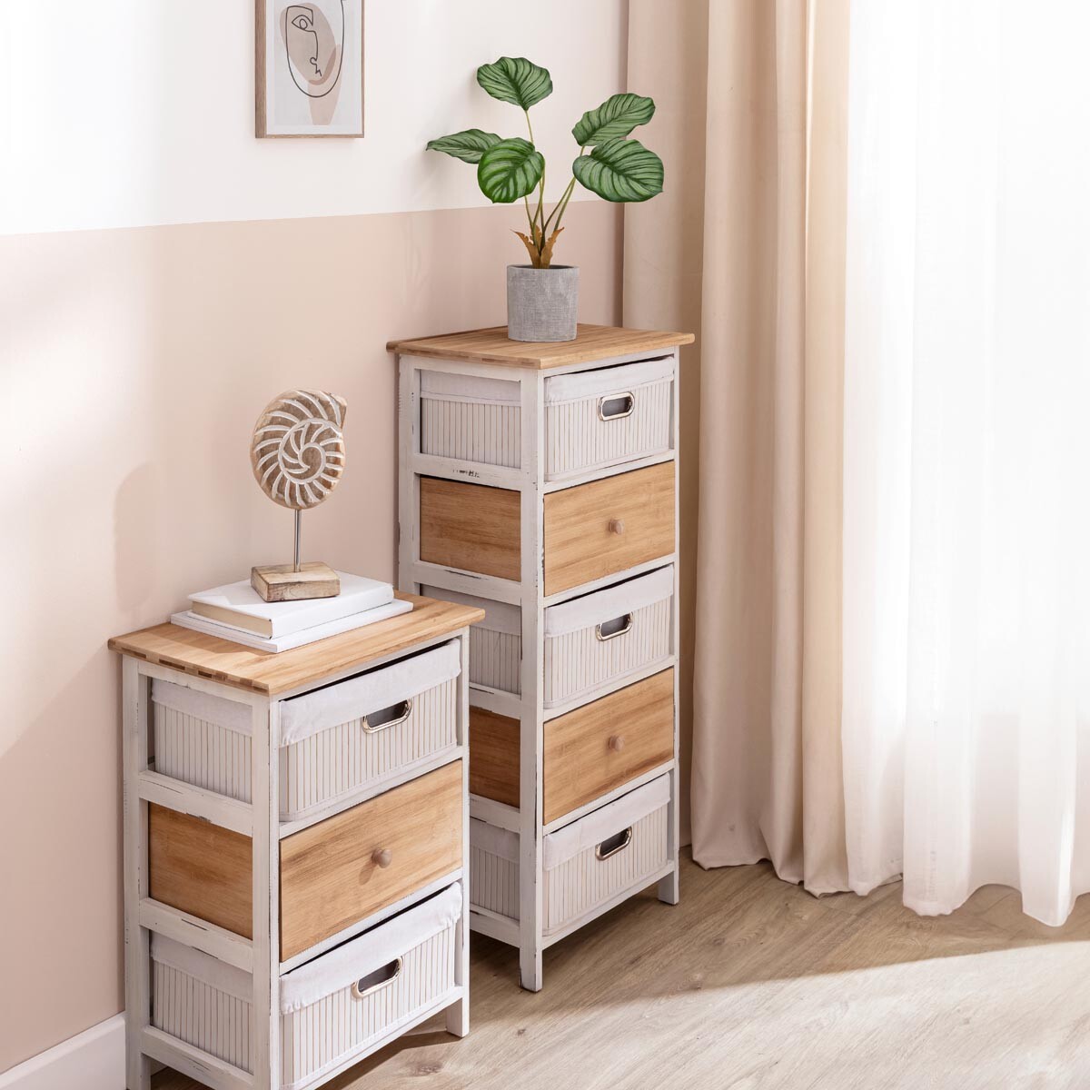Die moderne Hausfrau Komoda Rustiko, 5 šuplíků