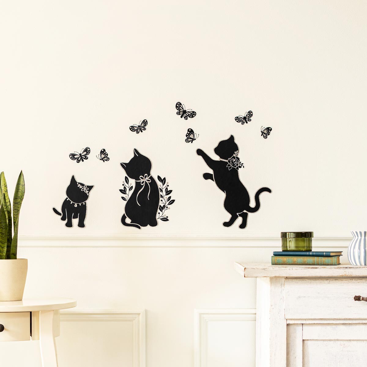 Die moderne Hausfrau Samolepky na zeď Kočky, 10 ks