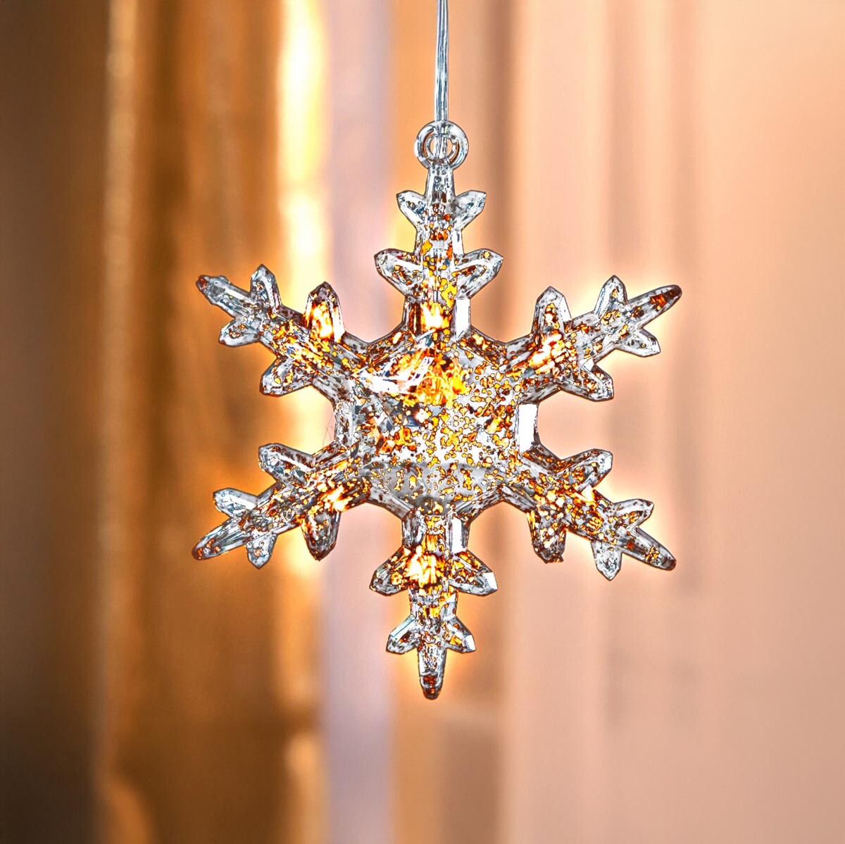LED Závěsná dekorace Vločka