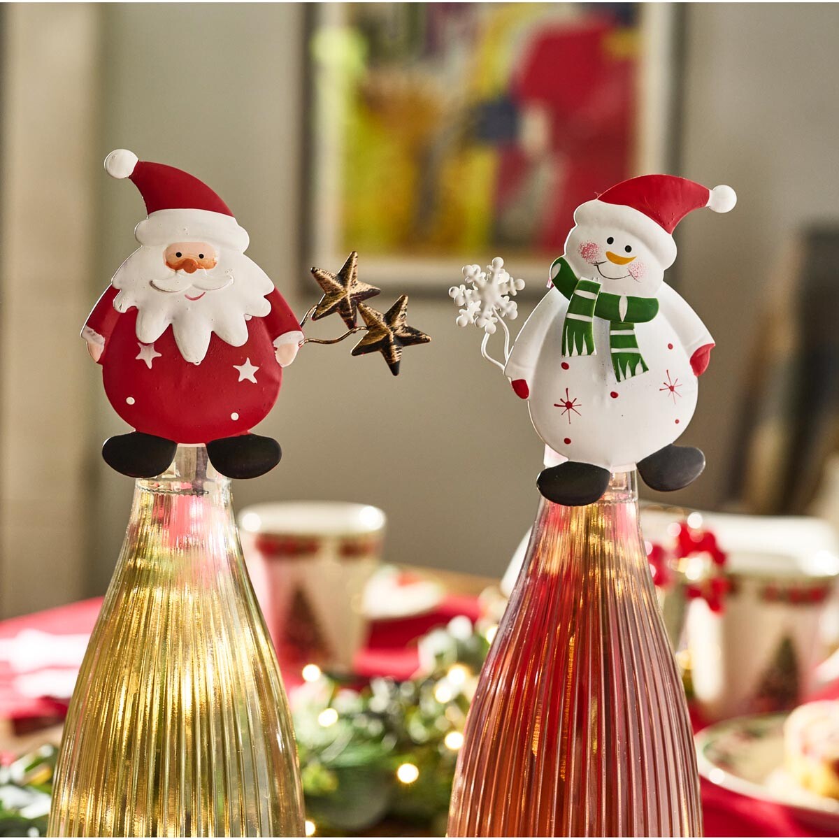 Dekorace na lahev Santa