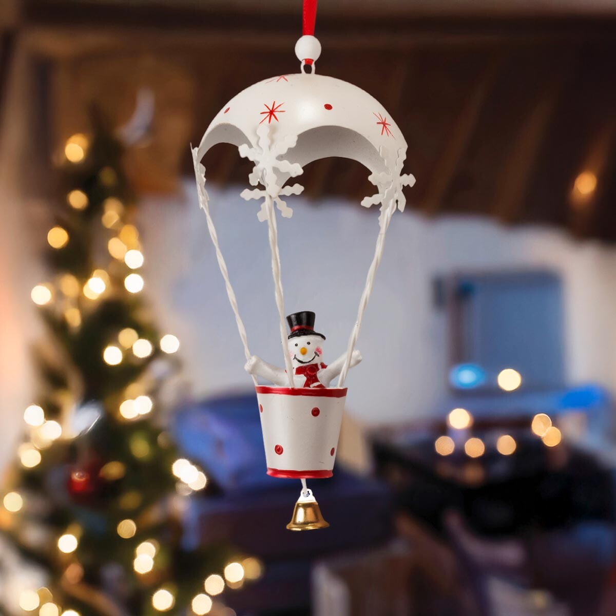 PM Euro Trading Vánoční ozdoba Balon, bílý