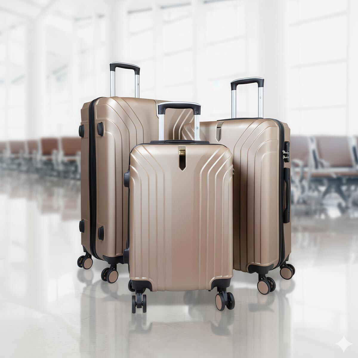 Cestovní kufry Palma24, sada 3 ks, champagne