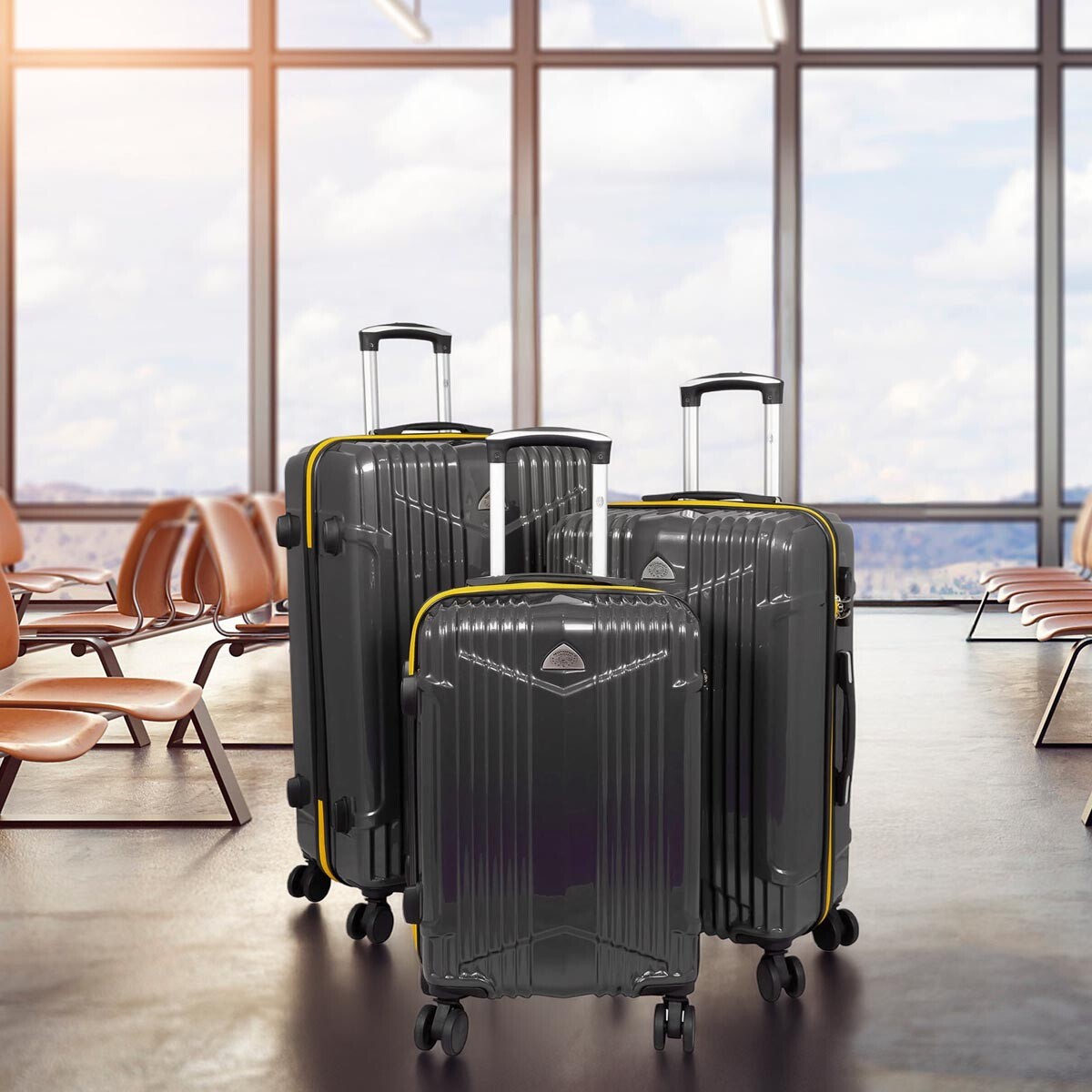 Cestovní kufry Daytona, sada 3 ks, antracit