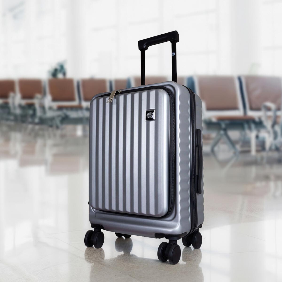 Cestovní kufr Lisbon, stříbrný