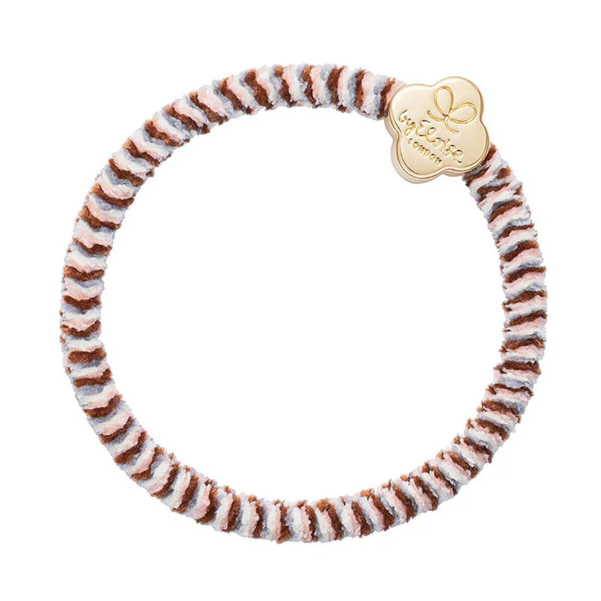 By Eloise London Velvet Gold Quatrefoil náramek / gumička do vlasů odstín soft neutrals unisex
