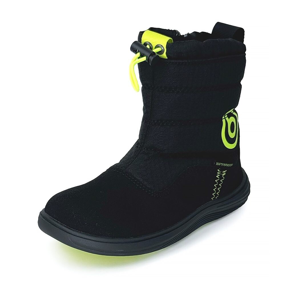 Dětské zimní barefoot boty s membránou Bugga  RUBA Black B00197-10 - 25