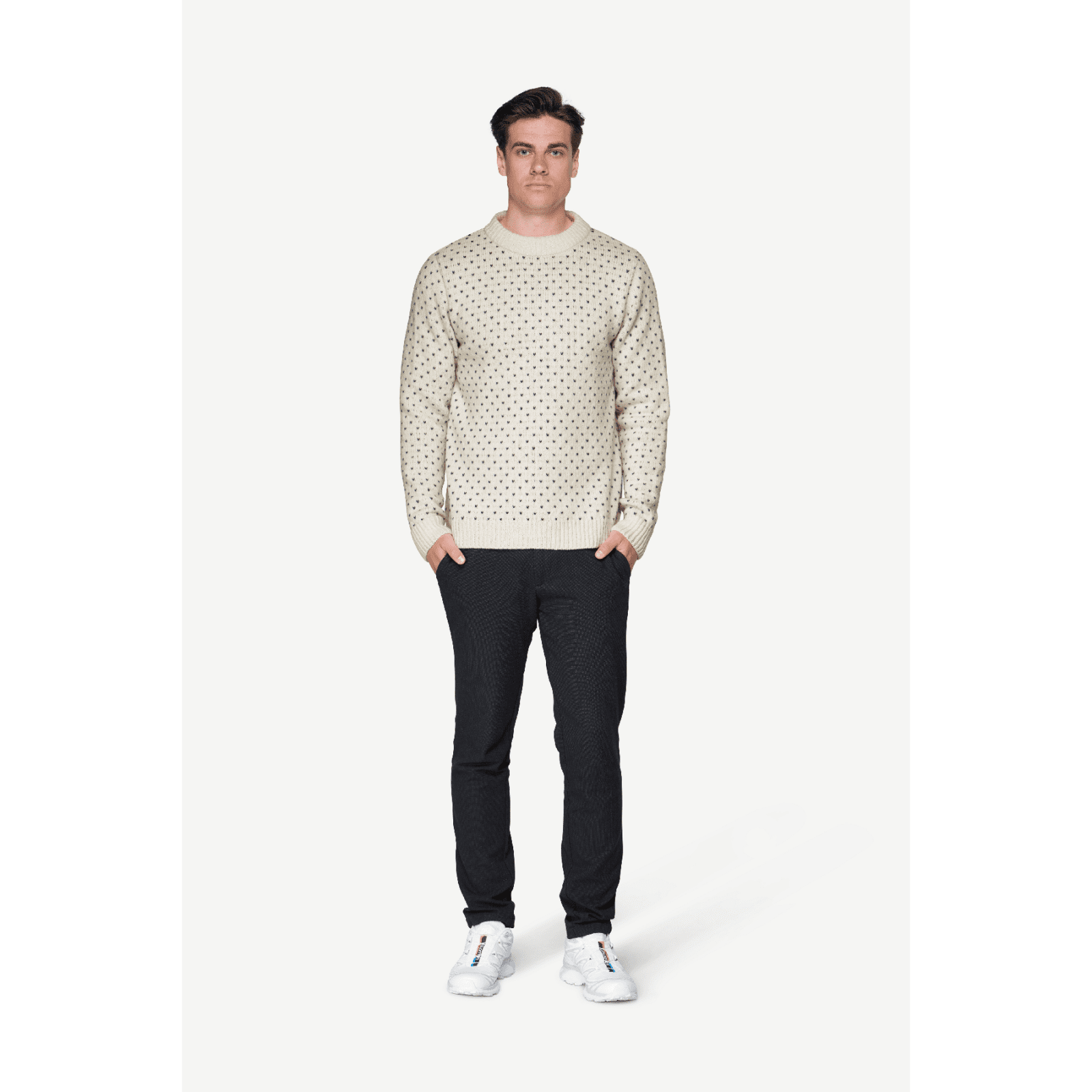 Svetr Devold Sørisen Wool Sweater Velikost: S / Barva: bílá