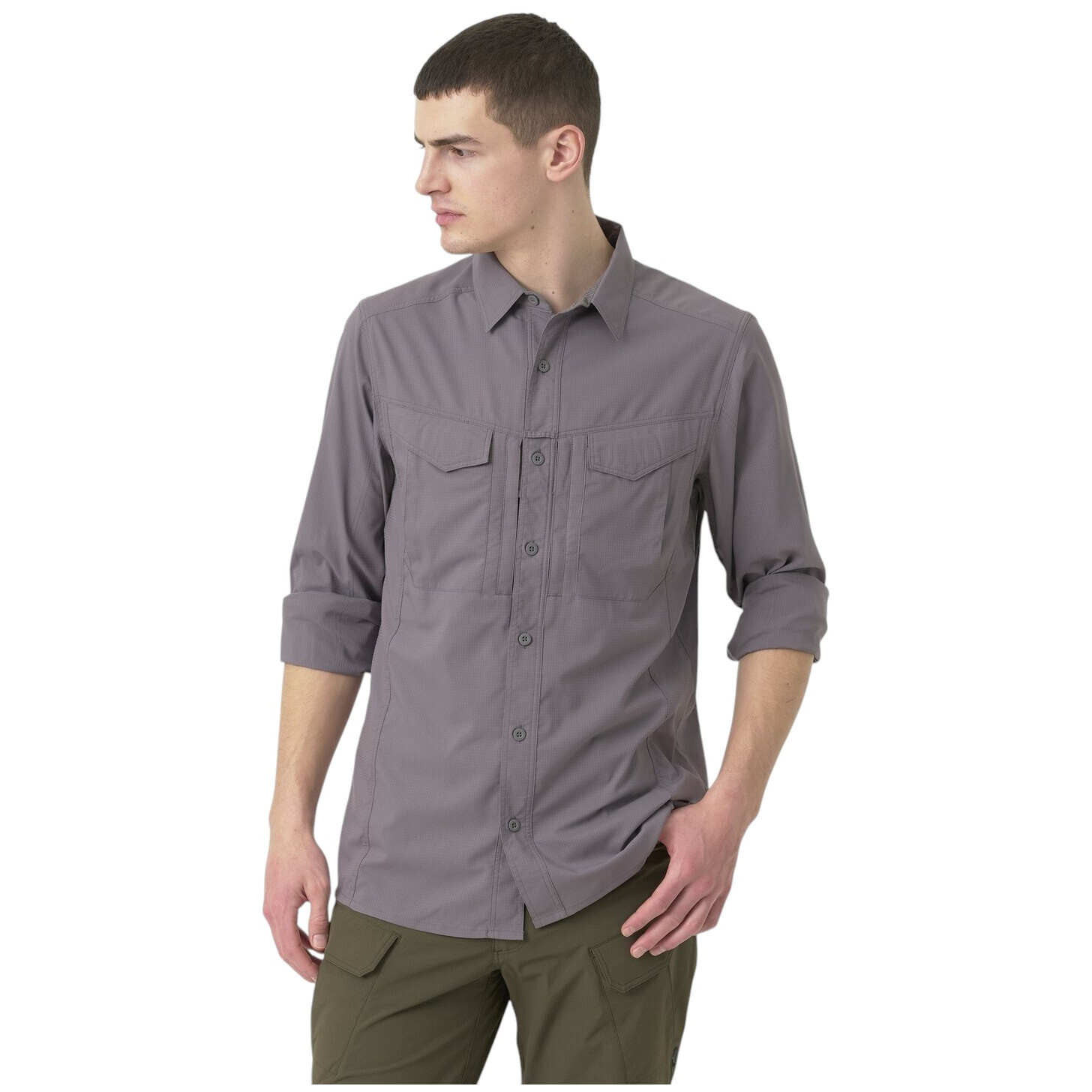 Pánská košile Helikon-Tex Defender Mk2 Tropical Shirt® Velikost: M / Barva: tmavě šedá