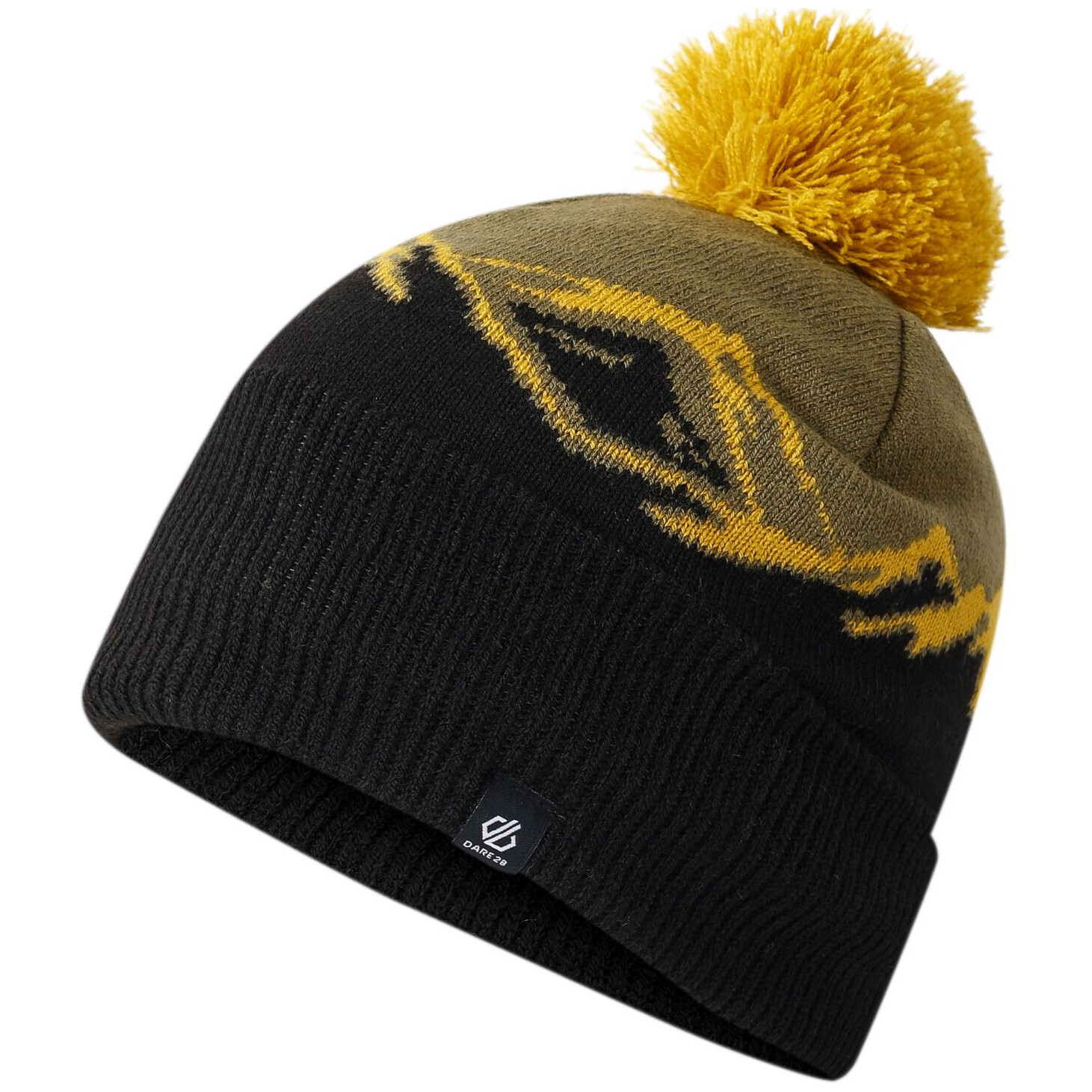 Dětská čepice Dare 2b Fernie Bobble Hat Dětská velikost: 104-116 / Barva: černá/žlutá