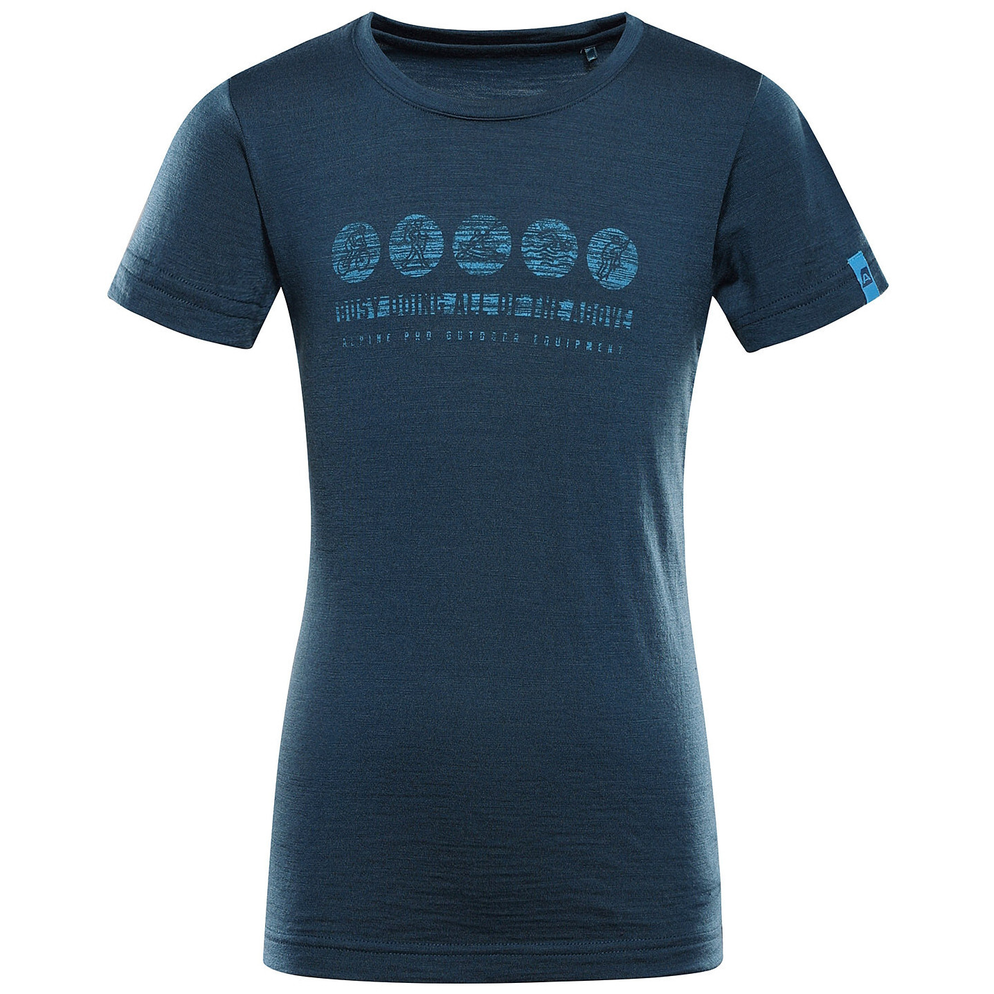 Dětské triko Alpine Pro Mereno 2 Dětská velikost: 128-134 / Barva: modrá