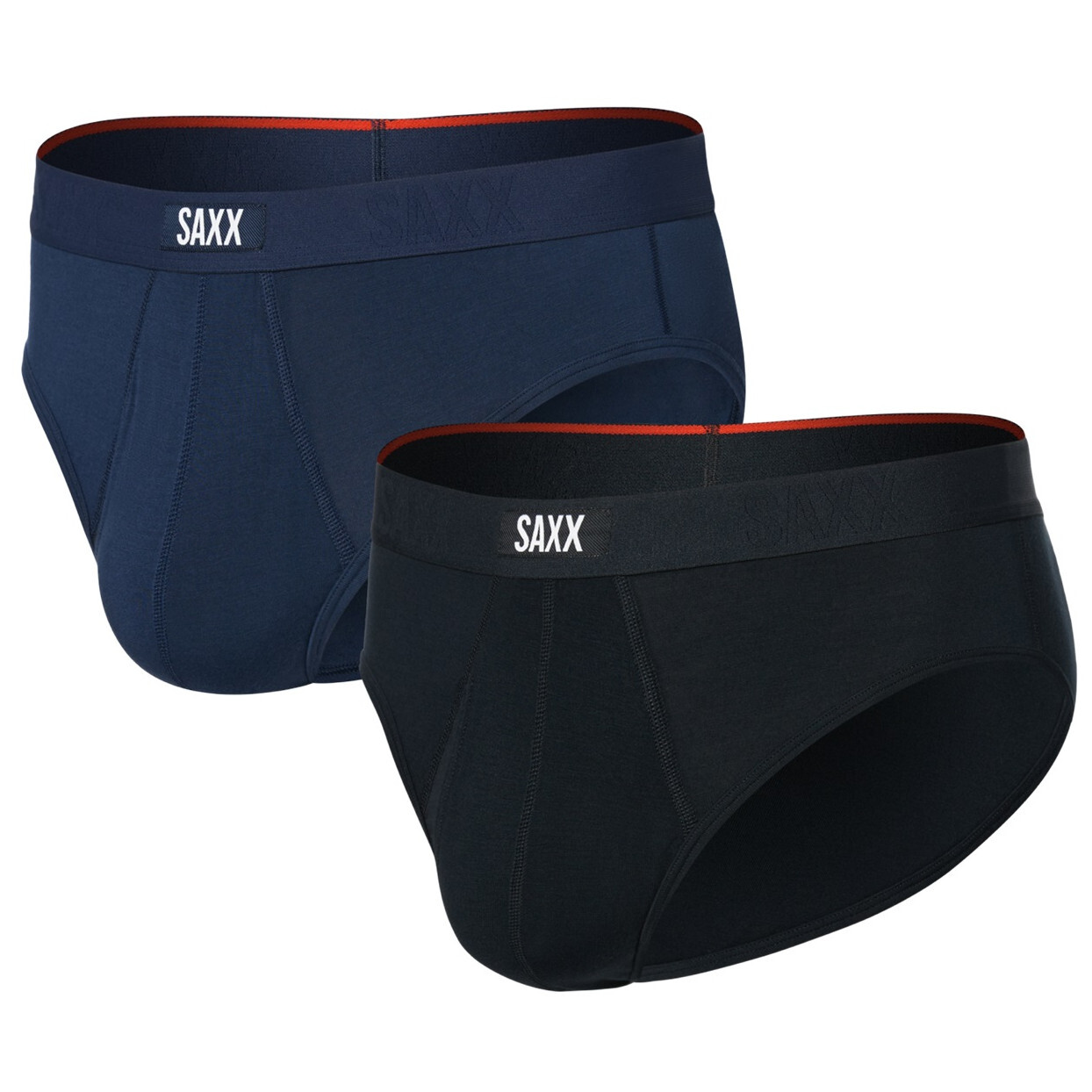 Pánské slipy Saxx Vibe Xtra Soft Comfort Brief Fly 2Pk Velikost: L / Barva: černá/modrá