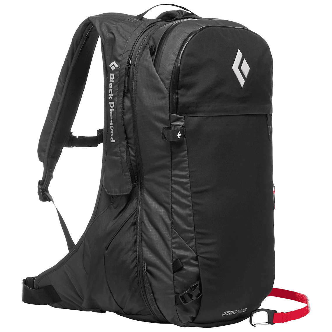 Lavinový batoh Black Diamond Jetforce Pro 25 Backpack Velikost zad batohu: M/L / Barva: černá