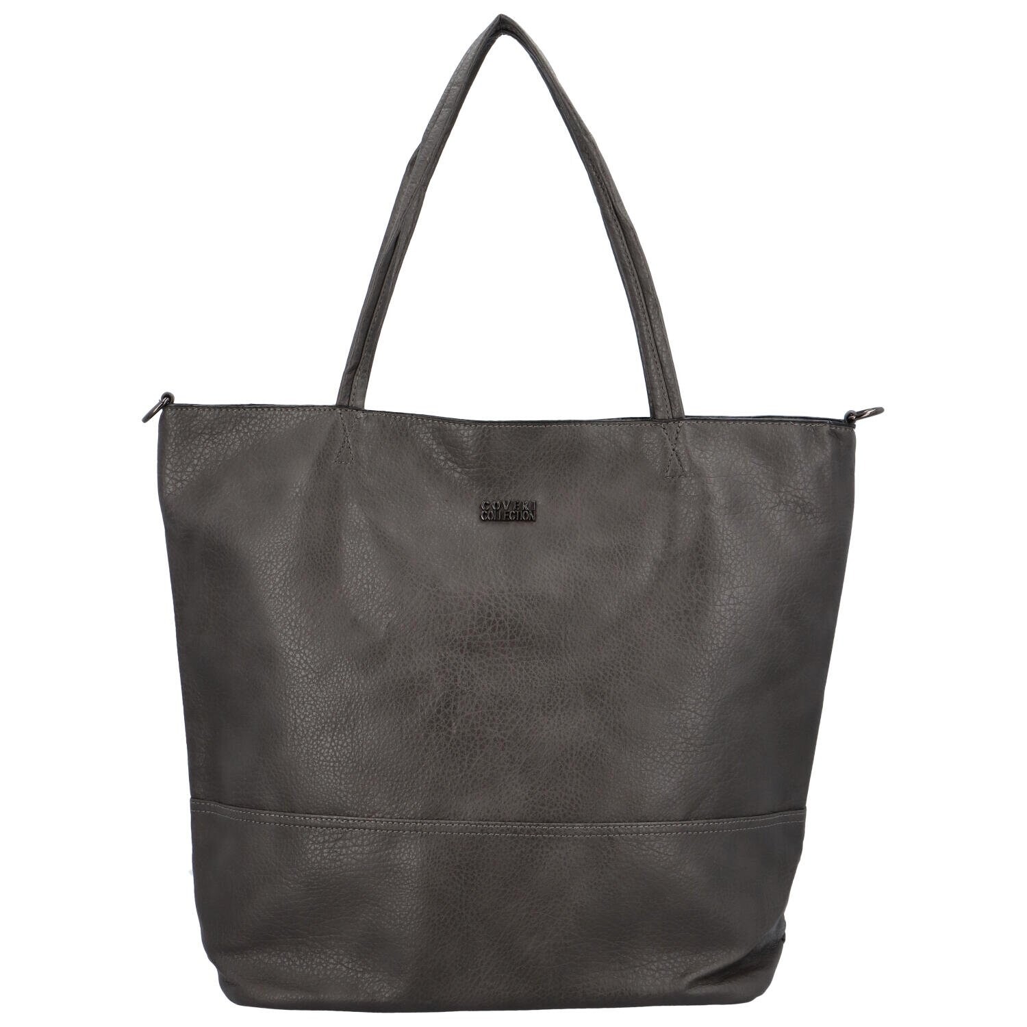 Trendová dámská koženková kabelka přes rameno Ramira, šedá