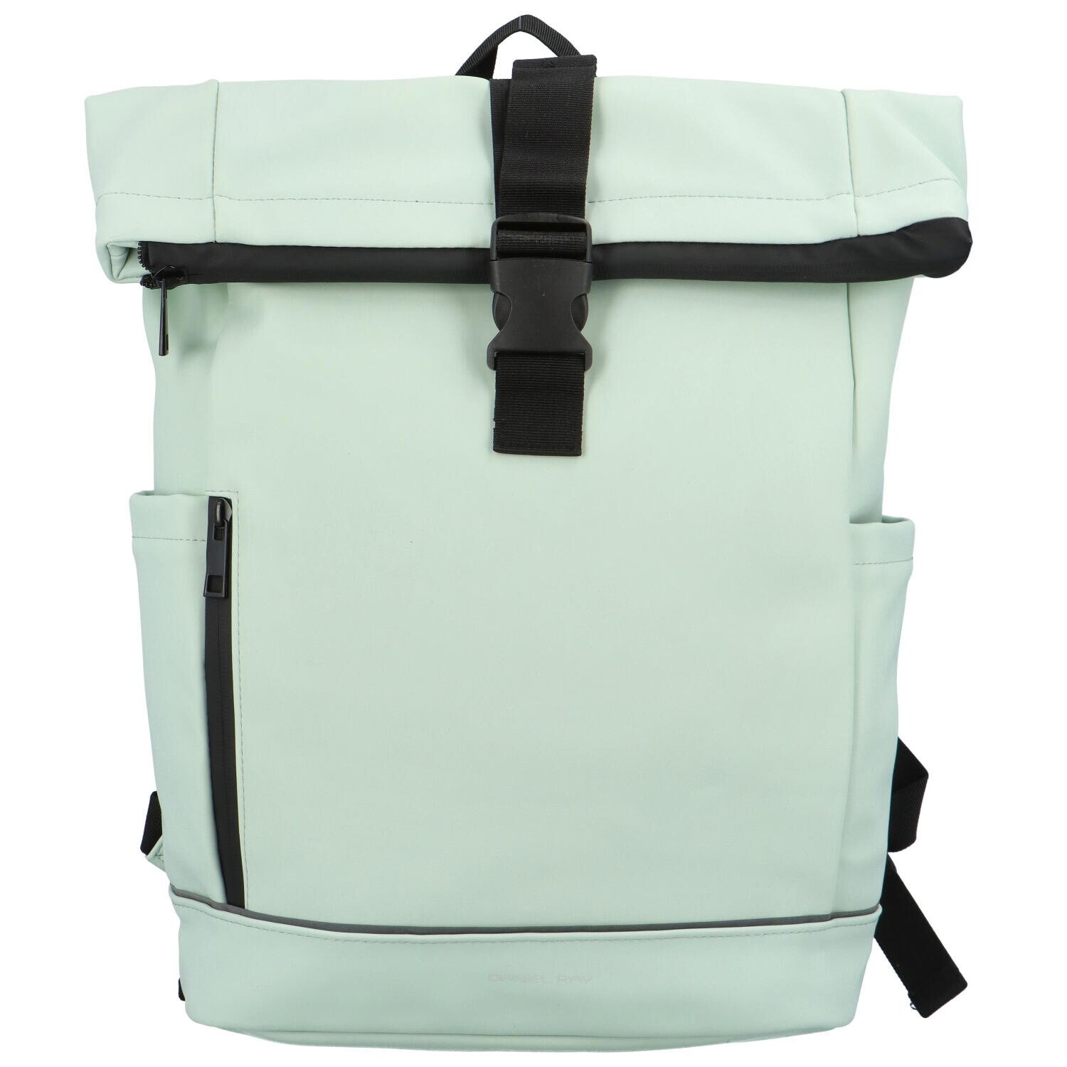 Trendy studentský roll-top batoh Nathal ,mint  zelená