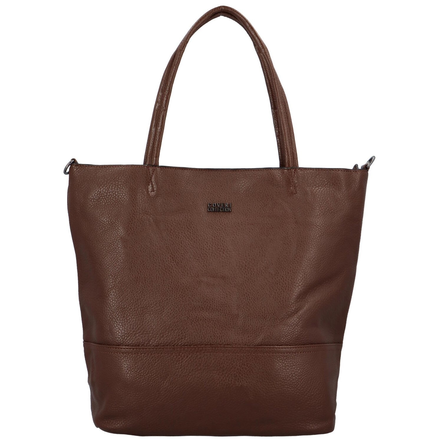 Nadčasová velká dámská koženková kabelka Laurencie,  coffee