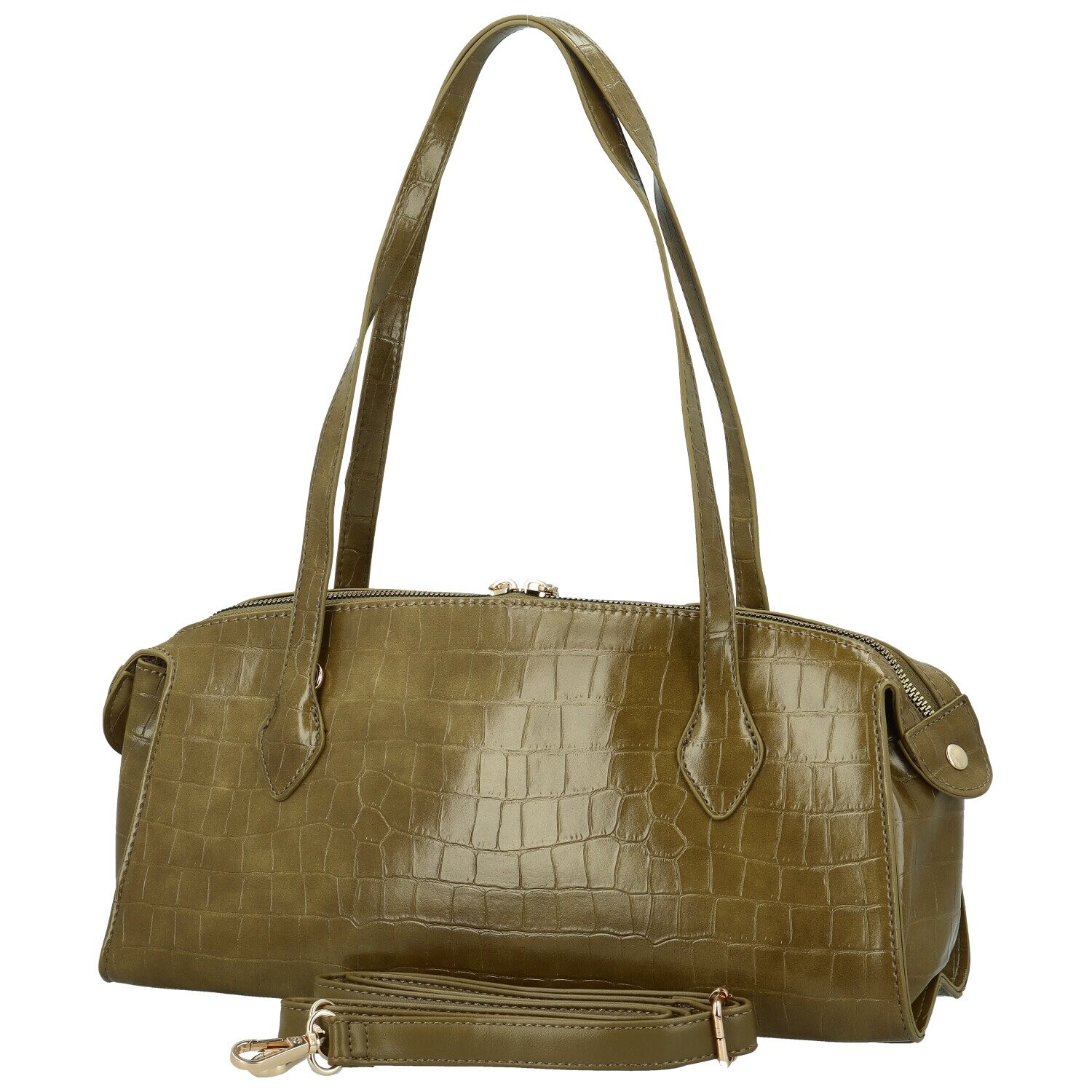 Módní dámská kabelka na rameno Coveri Saimi, olivově zelená