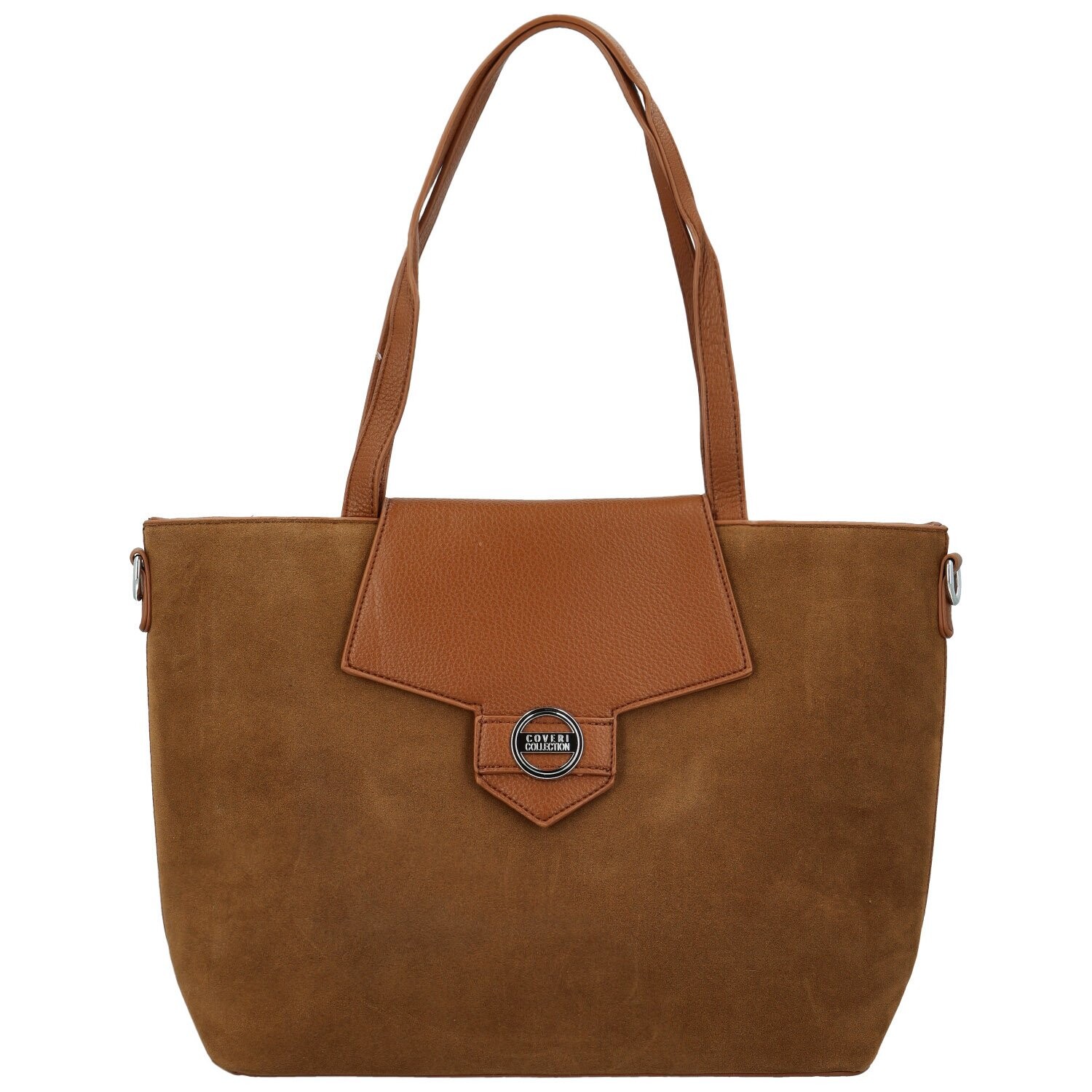 Trendy dámská koženková kabelka na rameno Coveri Hilari, hnědá