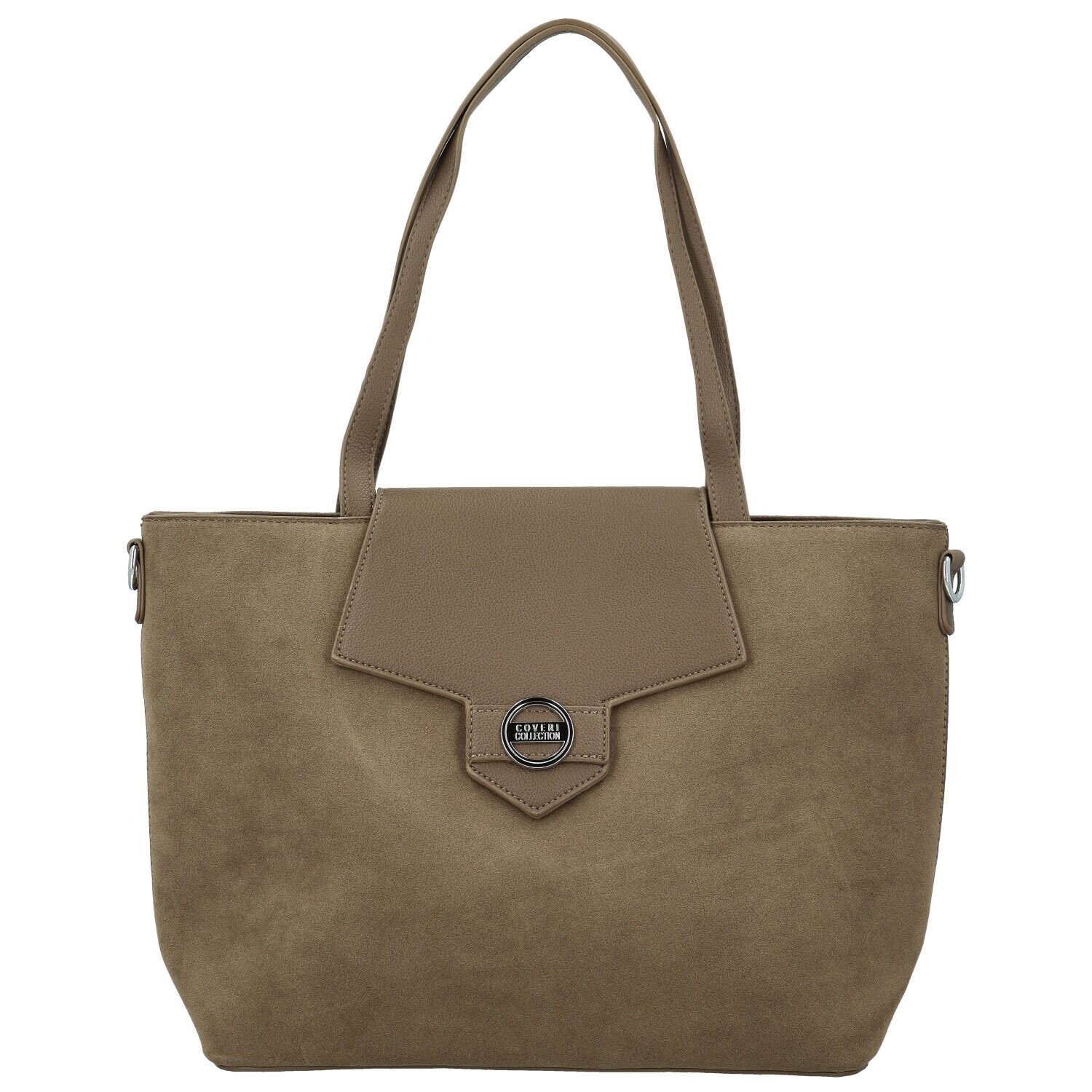 Trendy dámská koženková kabelka na rameno Coveri Hilari, taupe