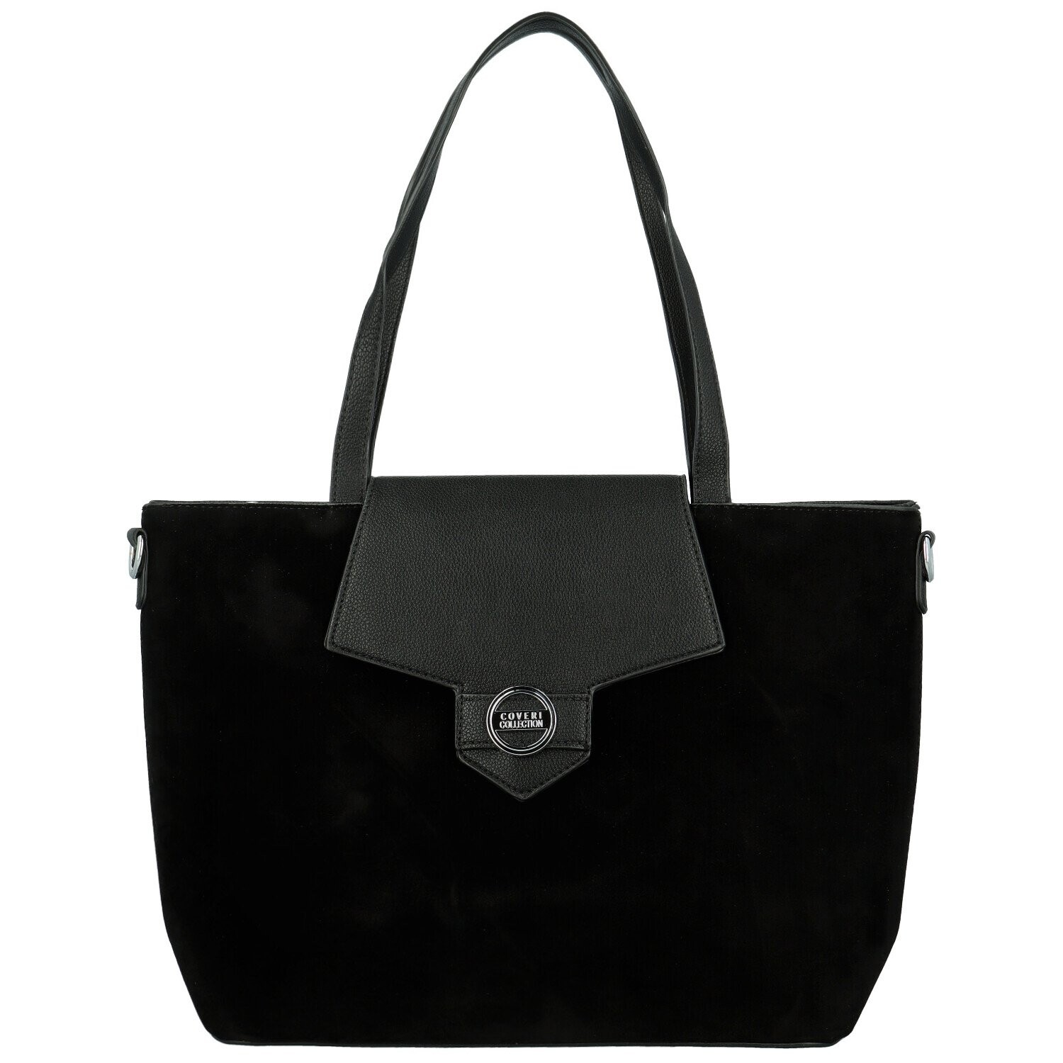 Trendy dámská koženková kabelka na rameno Coveri Hilari, černá