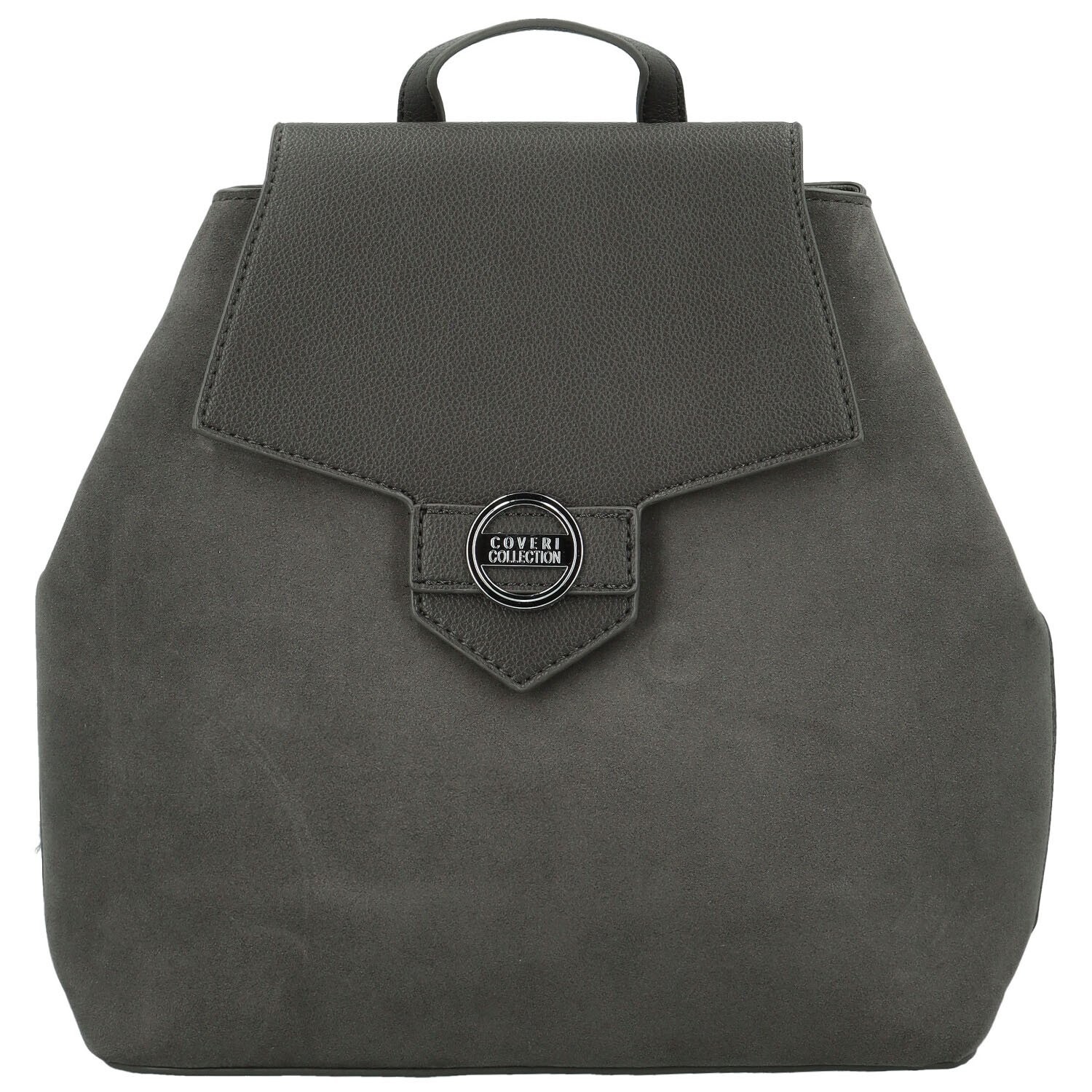 Módní dámský koženkový batoh Coveri Felixa, šedý
