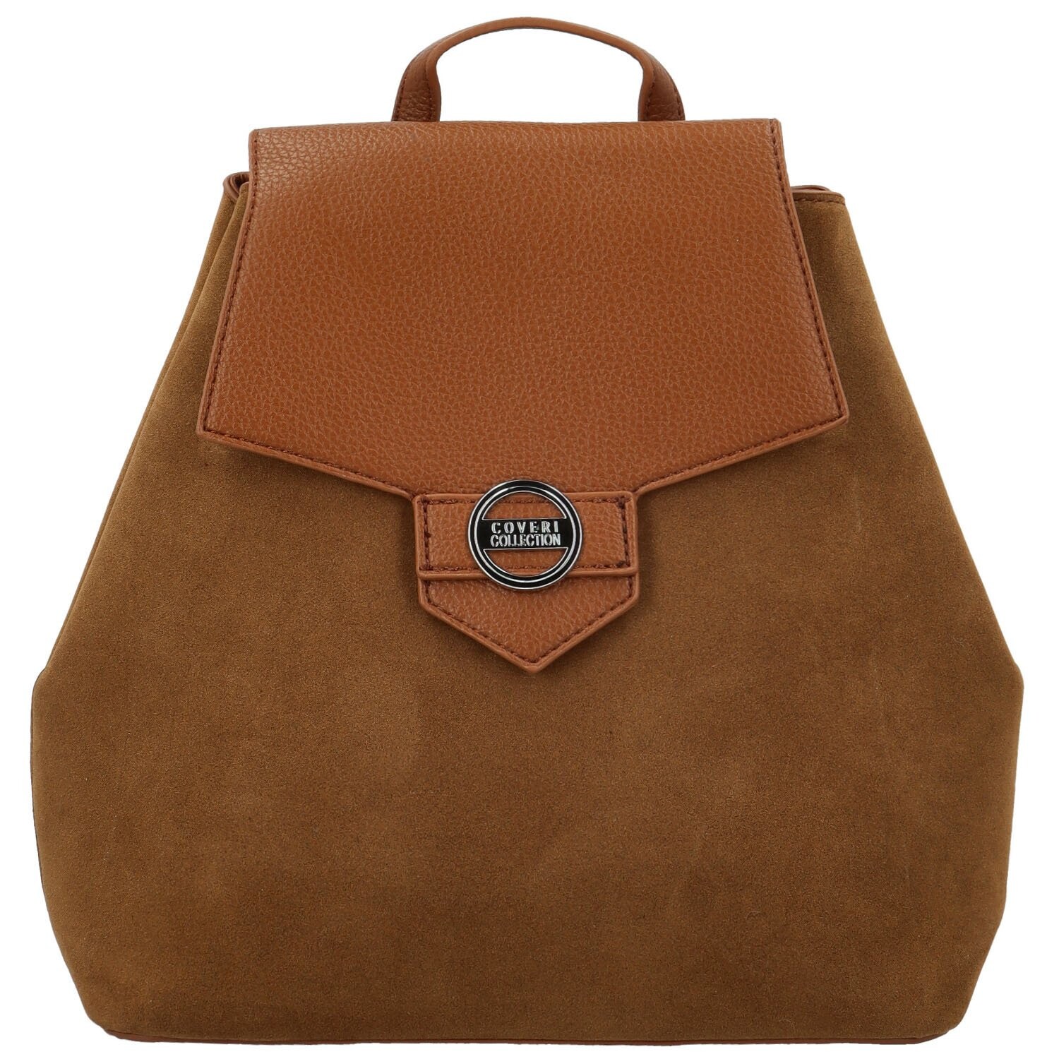 Módní dámský koženkový batoh Coveri Felixa, hnědý