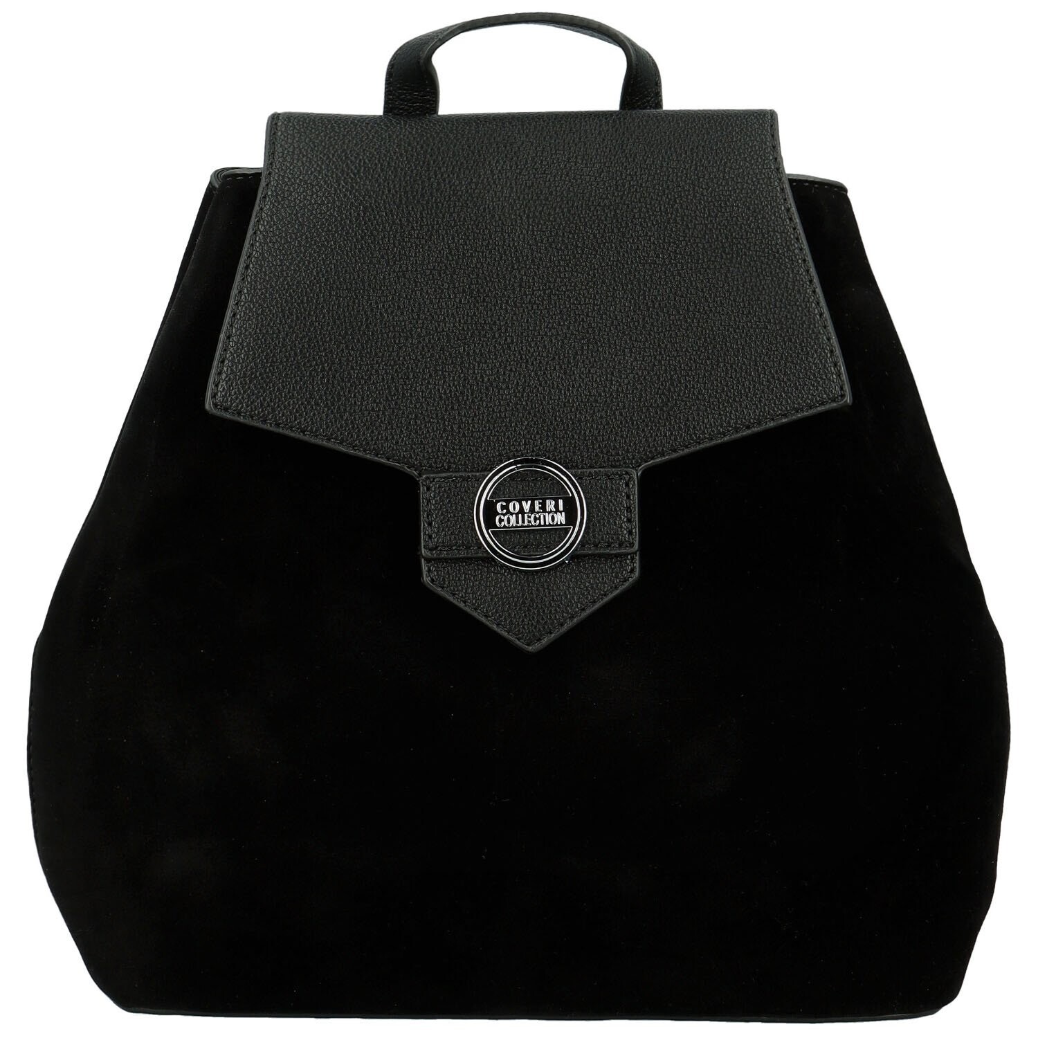 Módní dámský koženkový batoh Coveri Felixa, černý