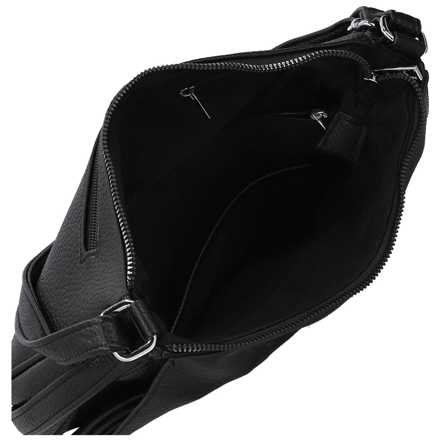 Trendy dámská koženková crossbody kabelka Grácie, černá