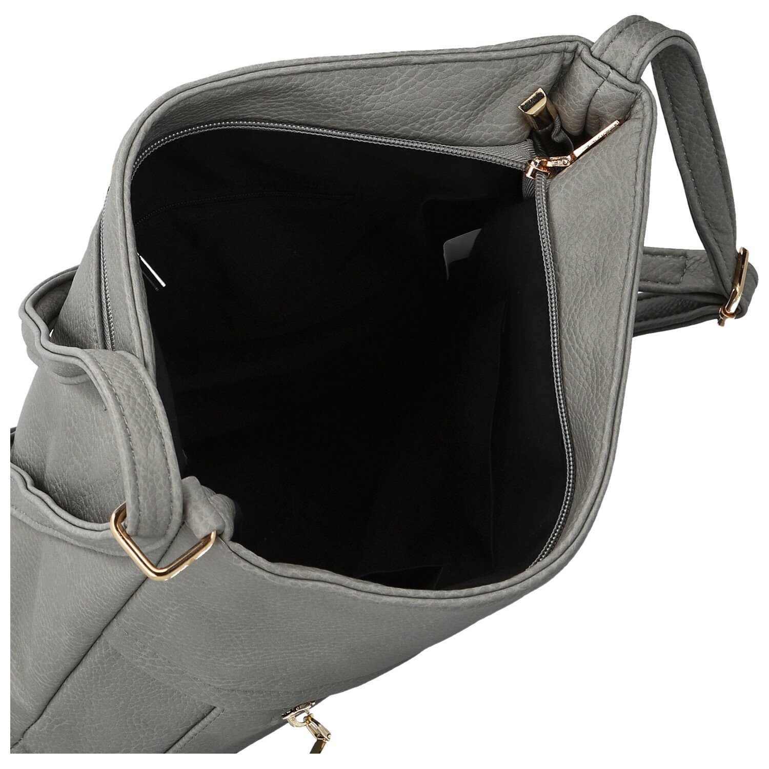 Stylová dámská koženková crossbody kabelka Isména, šedá