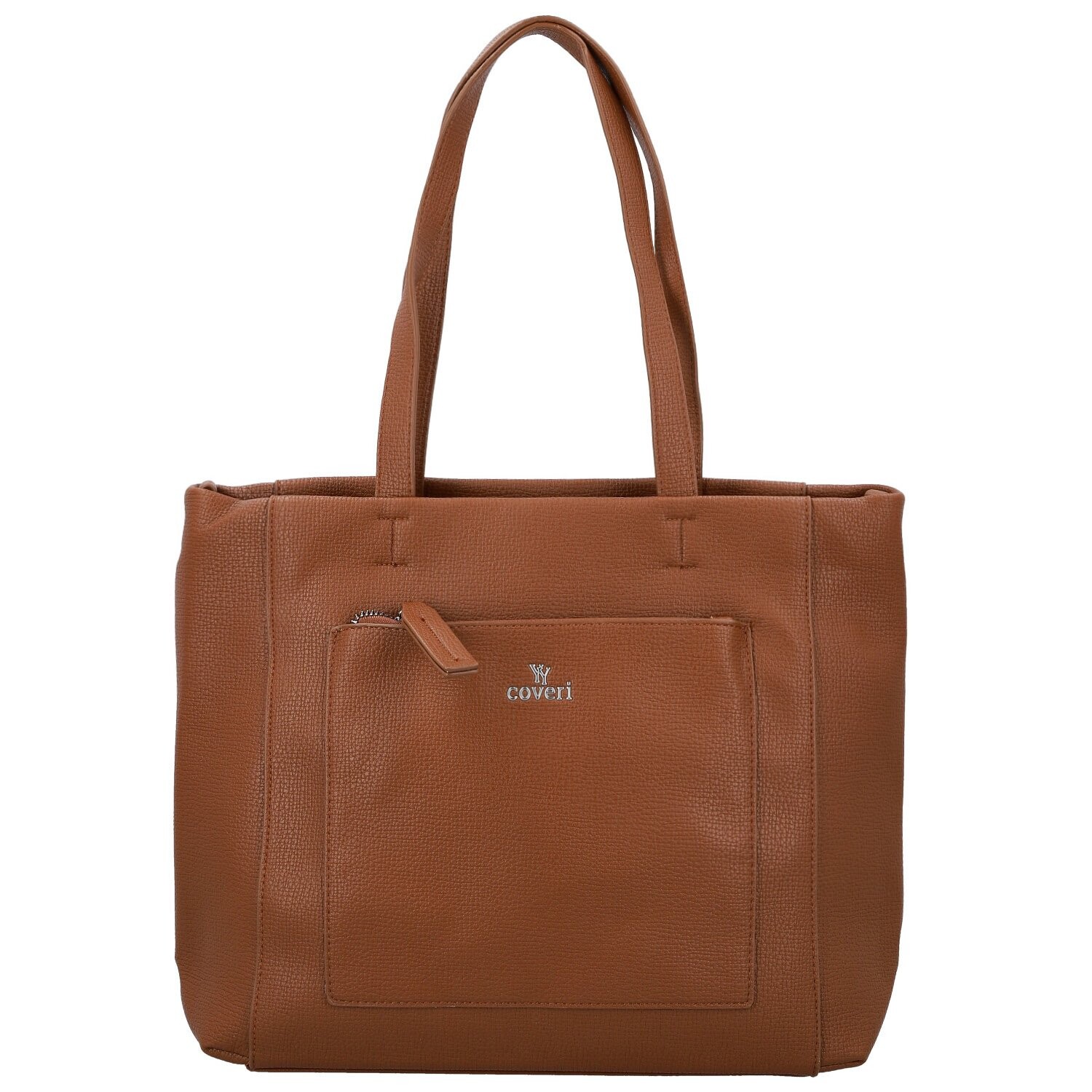 Módní dámská koženková kabelka na rameno Lamia, hnědá