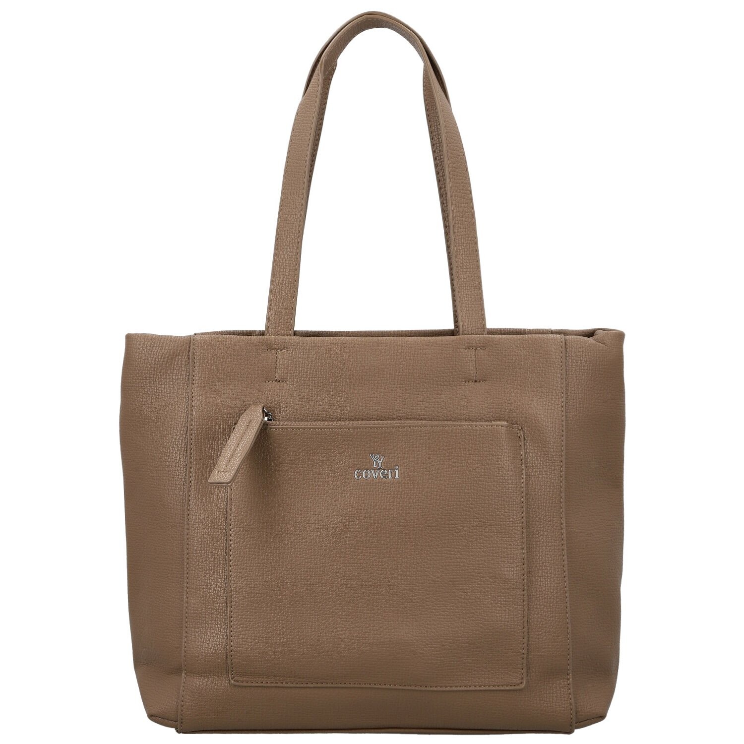 Módní dámská koženková kabelka na rameno Lamia, tmavě béžová